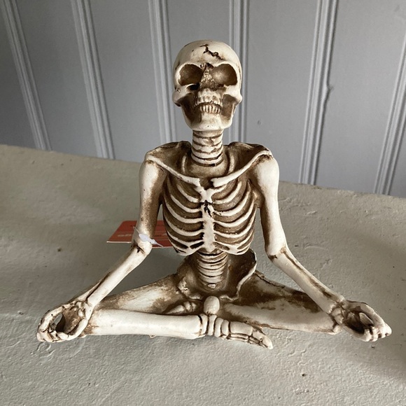 NWT Set of 3 Large Yoga Pose Skeleton Statues Decorations Set 🧘‍♀️🧘🧘‍♂️ - Picture 7 of 17